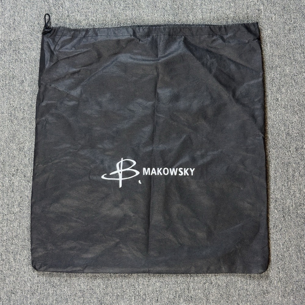 B. Makowsky Dust Bag Cover Purse Storage Black Drawstring 20.5x22‎
